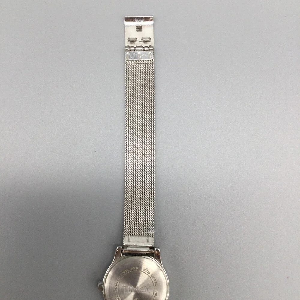 Timex Womens Watch 25mm Silver Tone Mesh Band Stainless Steel New Battery